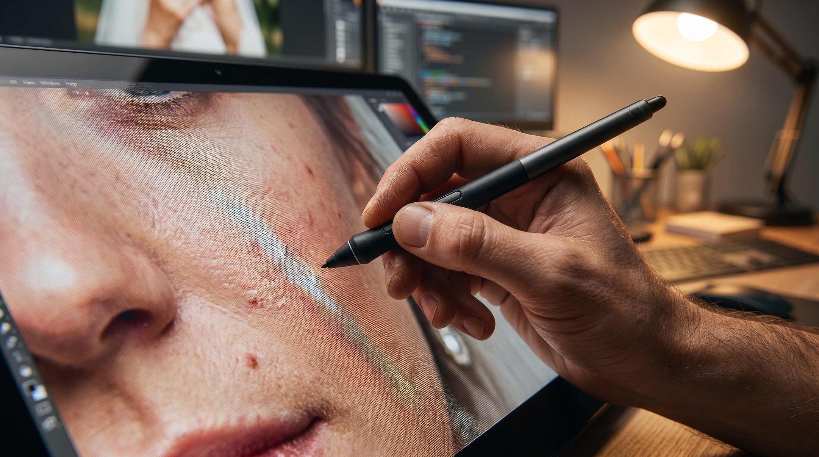 Hand-finished retouching at the Pictaway Atelier