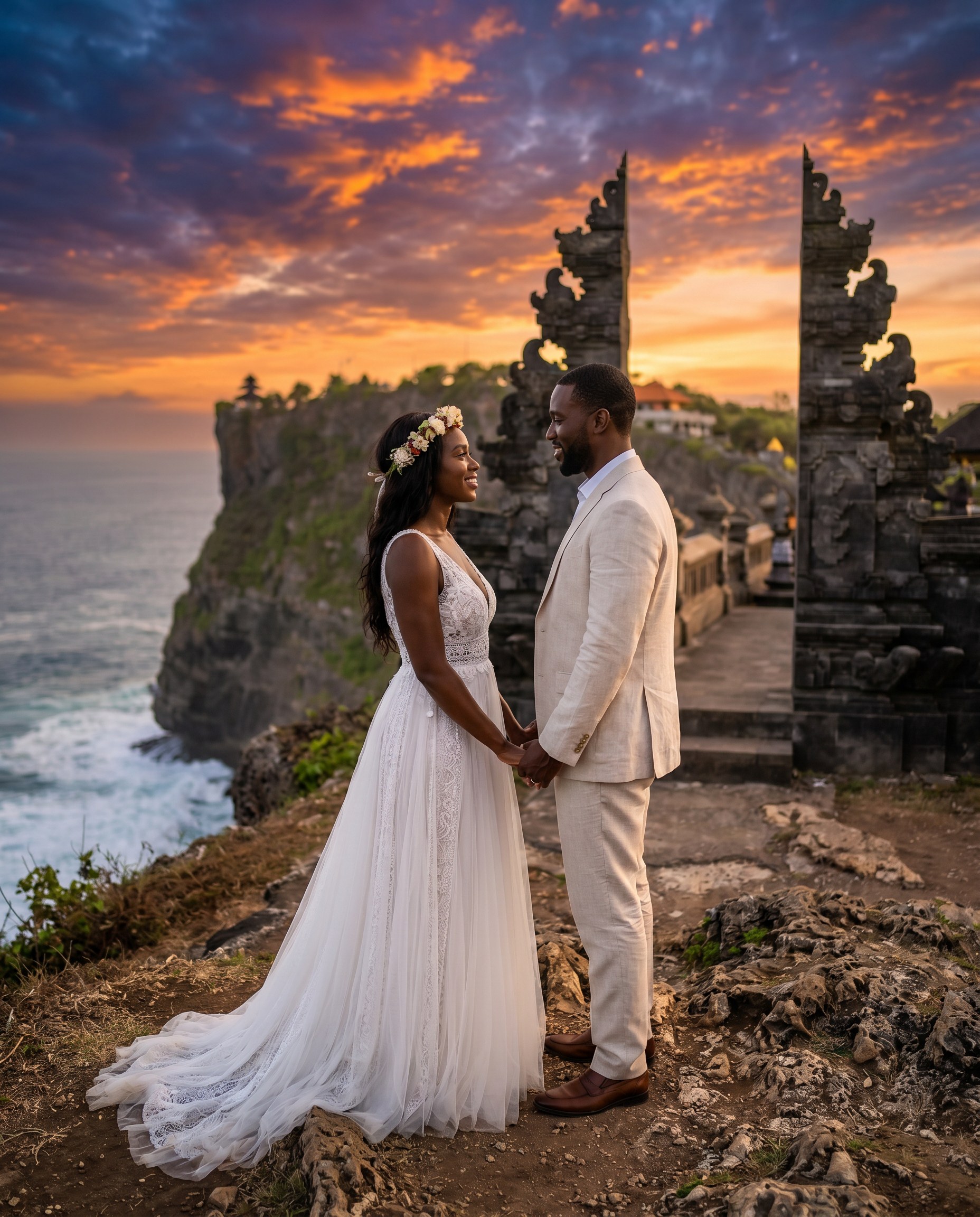 Bali wedding portrait by Pictaway