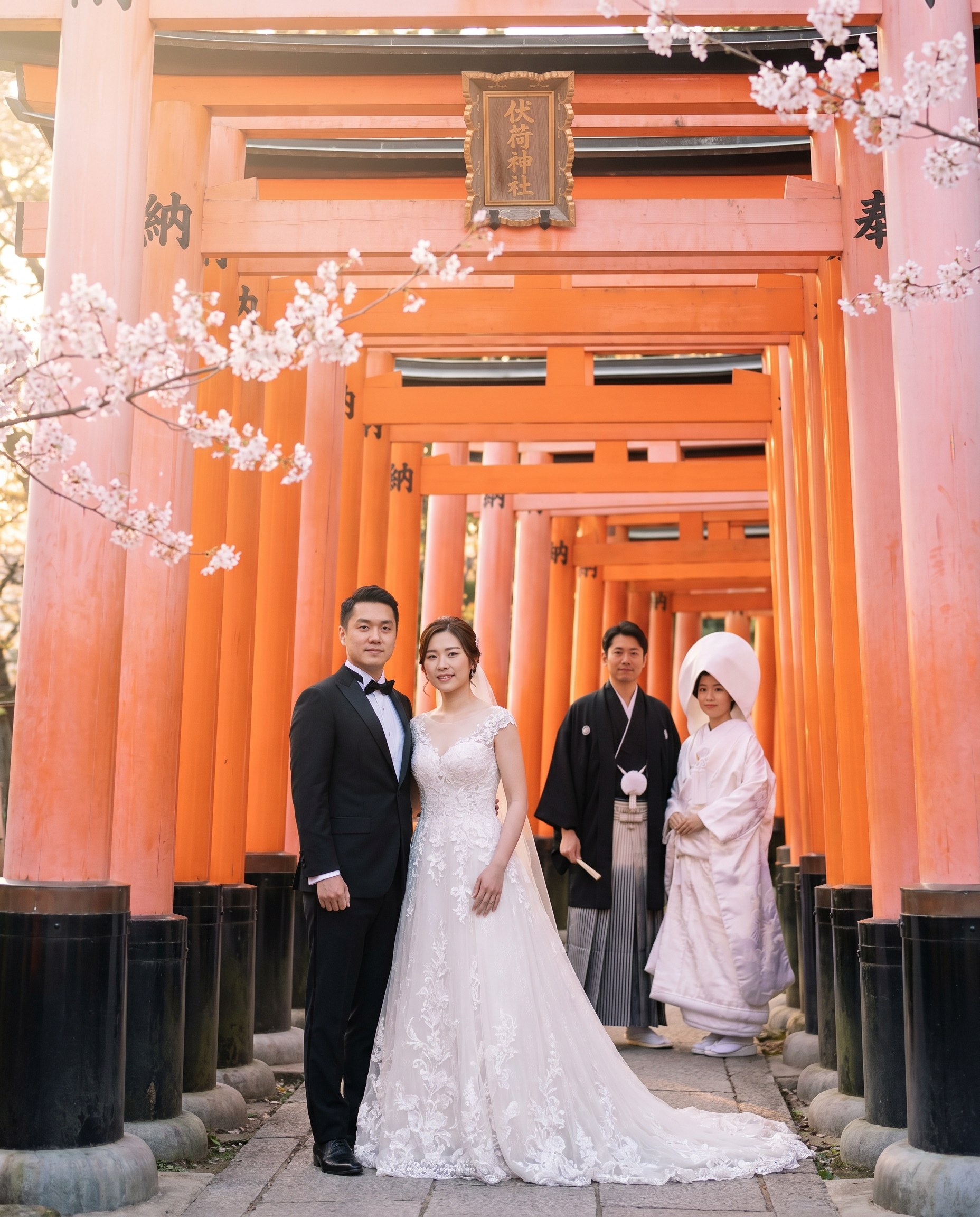 Kyoto wedding portrait by Pictaway