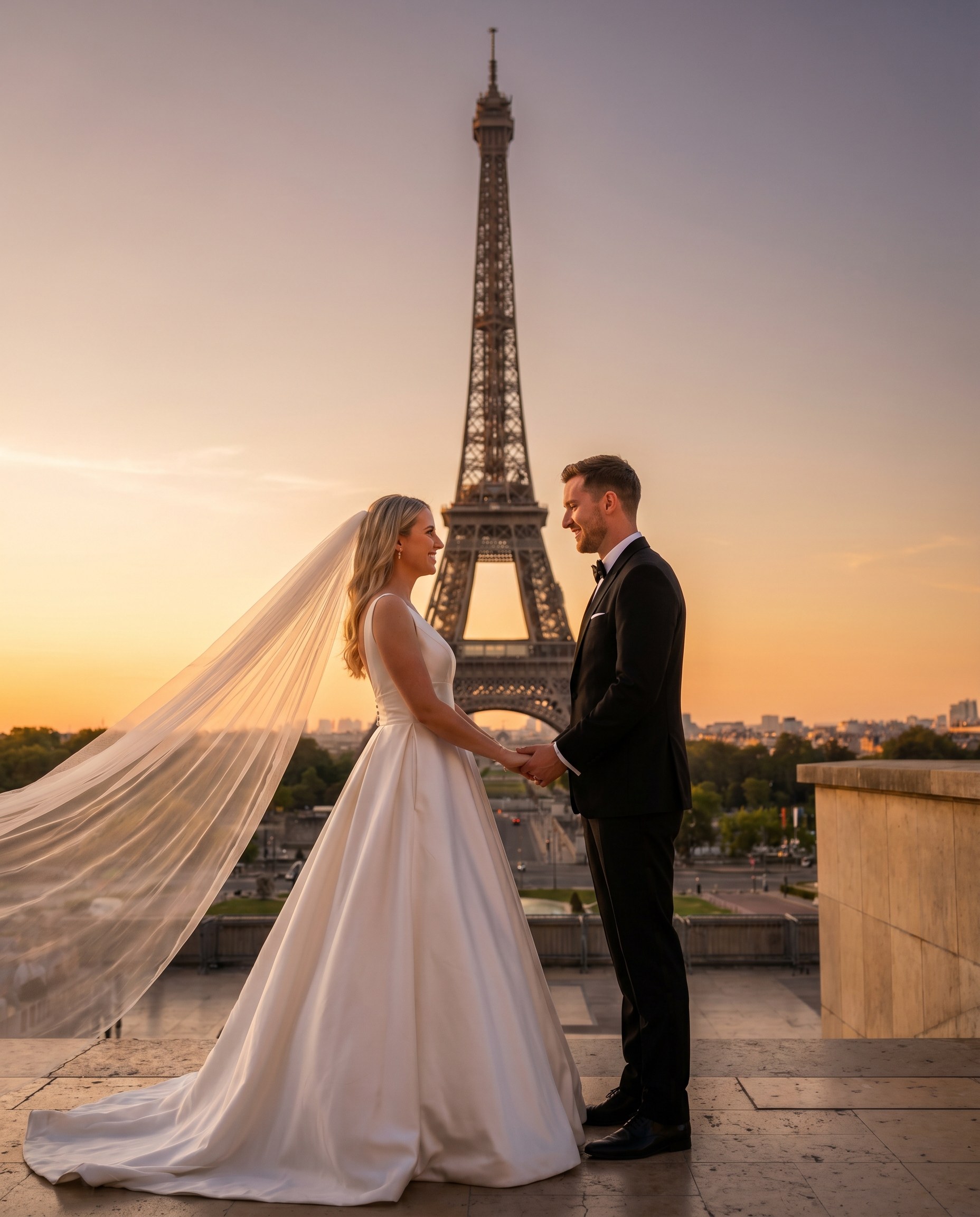 Paris wedding portrait by Pictaway